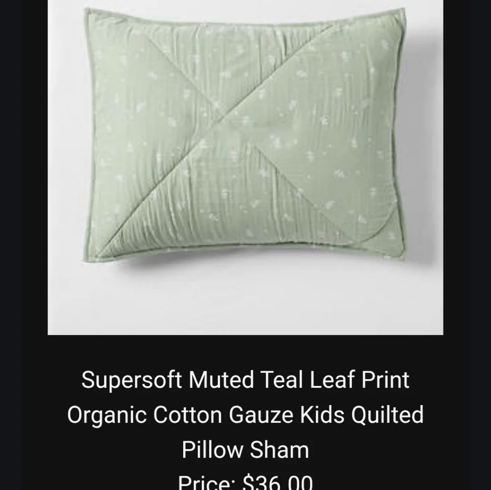 CRATE & BARREL Leaf Print Quilted Comforter, Pillow Sham, And Sheet Set NWOT